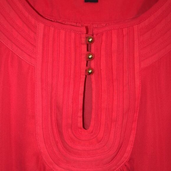 Banana Republic 14 Gorgeous Vibrant Red Sleeveless Blouse - Picture 4 of 14